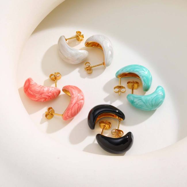 Wholesale Stainless Steel Colored Earrings