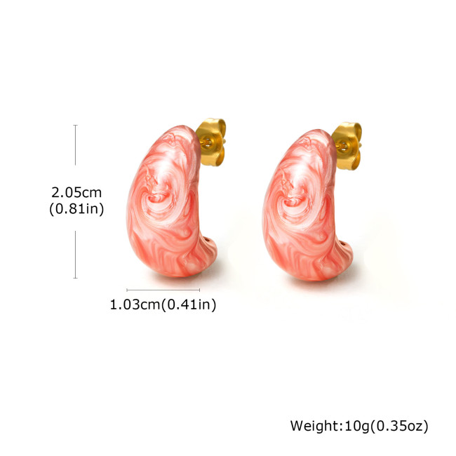 Wholesale Stainless Steel Colored Earrings