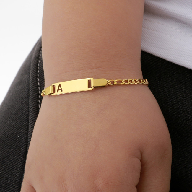 Wholesale Stainless Steel Alphabet Kid's Engravable Bracelet