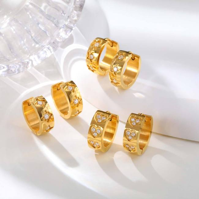 Wholesale Stainless Steel Sweet Earrings