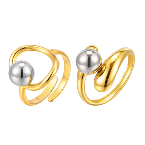 Wholesale Stainless Steel Bead Open Ring