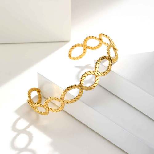 Wholesale Stainless Steel Twist Open Bangles