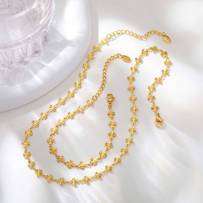 Wholesale Stainless Steel Bracelet Necklace Set