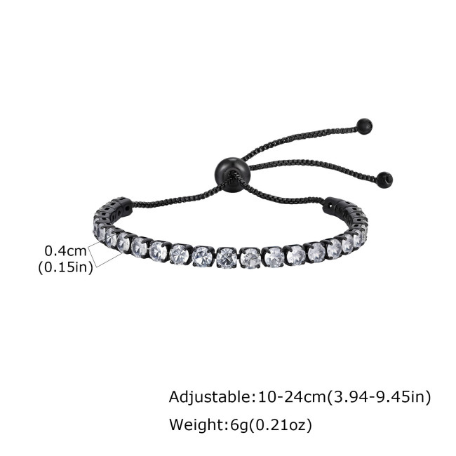 Wholesale Copper Zirconia Black Bracelet