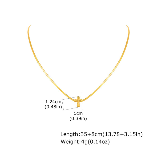 Wholesale Stainless Steel Gold Cross Necklace