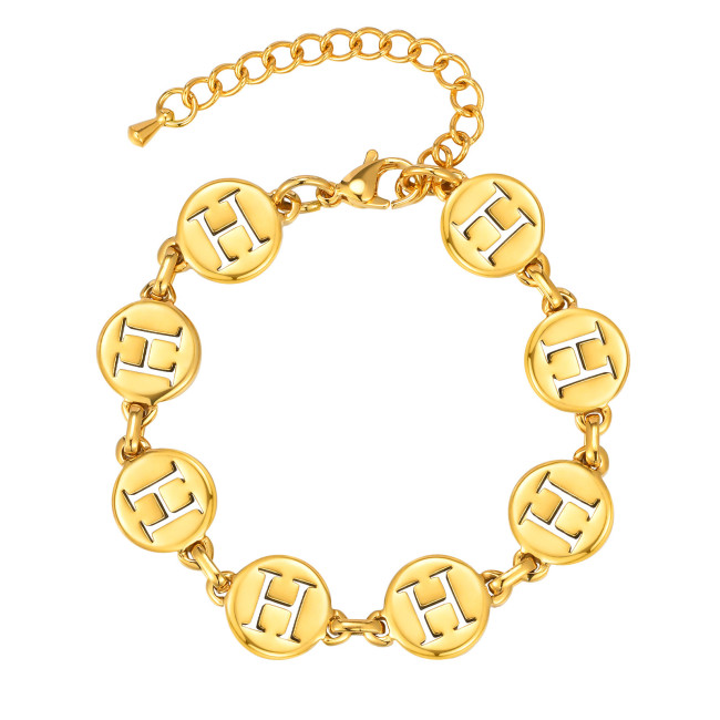Wholesale Stainless Steel Initial Bracelets
