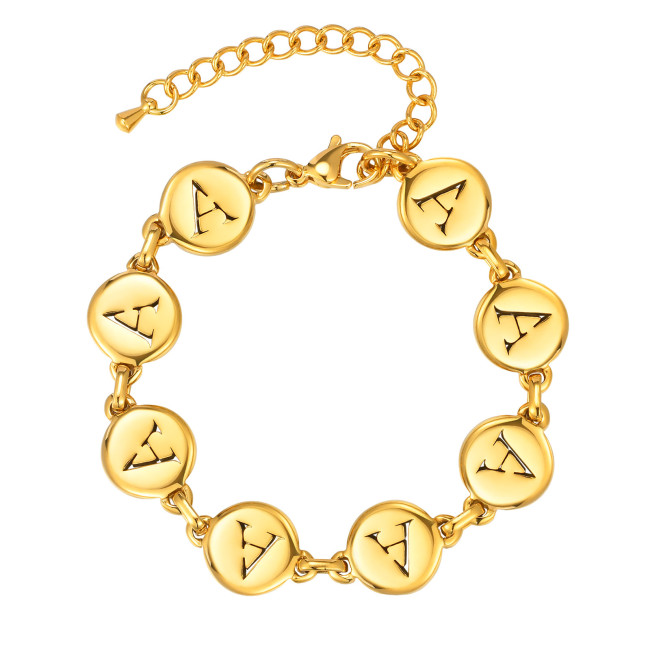 Wholesale Stainless Steel Initial Bracelets