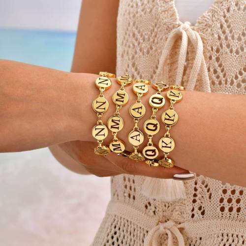 Wholesale Stainless Steel Initial Bracelets