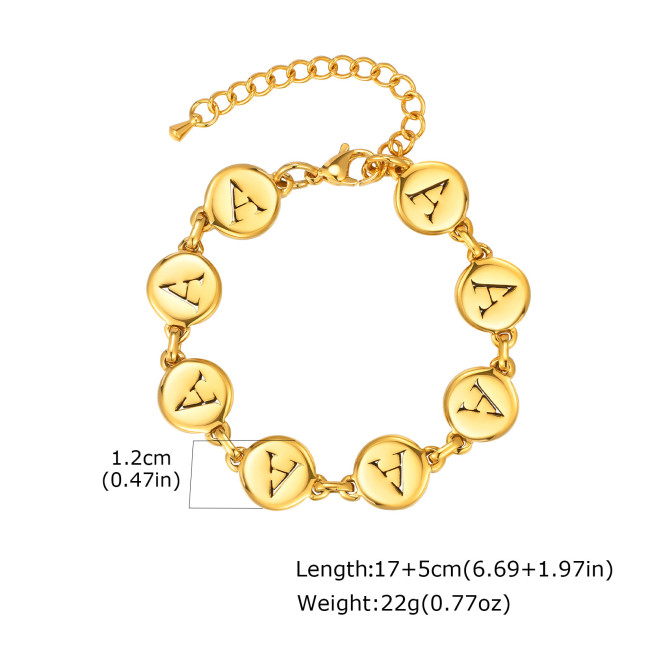 Wholesale Stainless Steel Initial Bracelets
