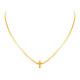 Wholesale Stainless Steel Flat Snake Chain Cross Pendant Necklace