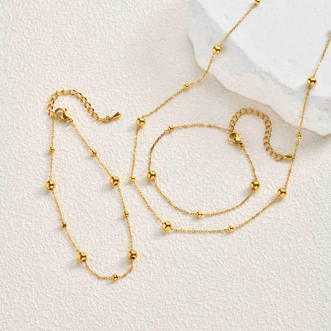 Wholesale Stainless Steel Chain Beads Necklace