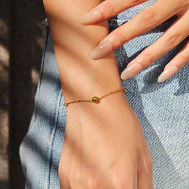 Wholesale Stainless Steel Chain Beads Necklace