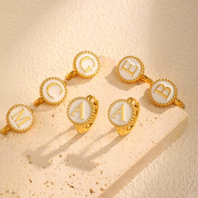 Wholesale Stainless Steel Alphabet Earrings