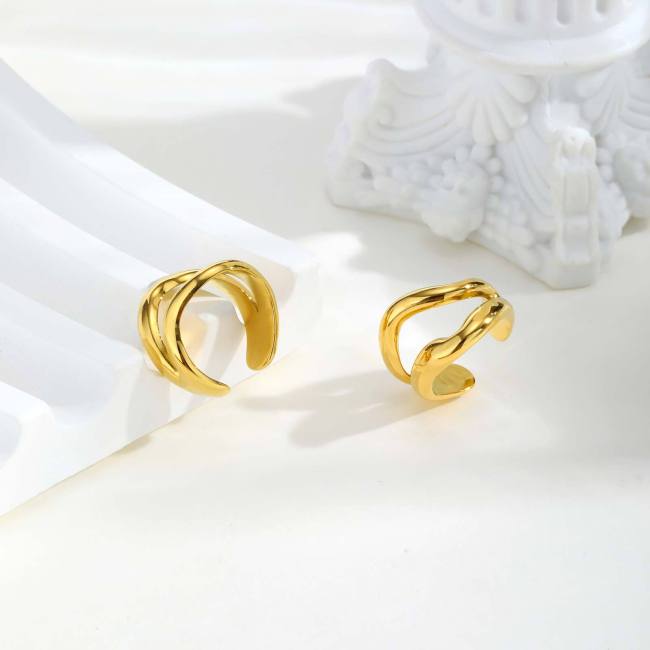 Wholesale Stainless Steel Wave Ear Clips