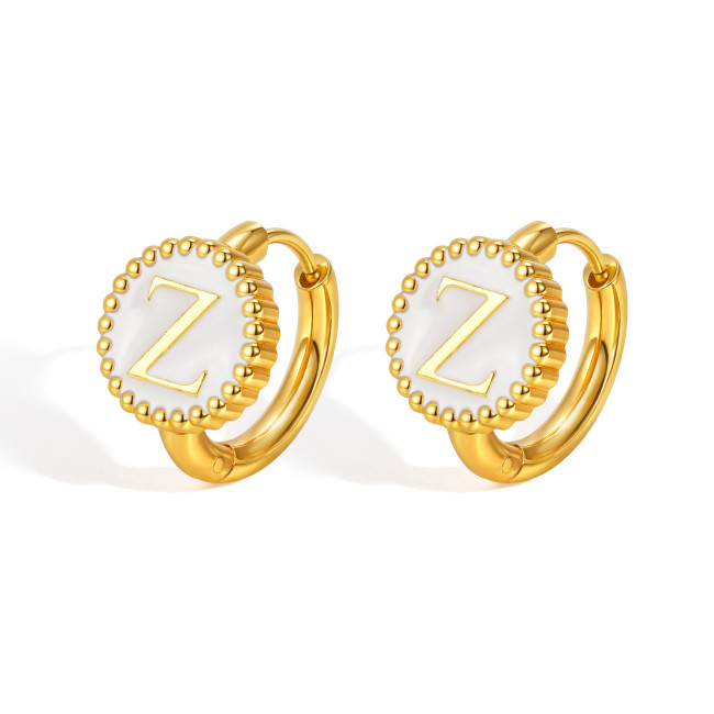 Wholesale Stainless Steel Alphabet Earrings