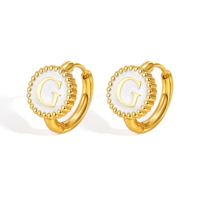 Wholesale Stainless Steel Alphabet Earrings