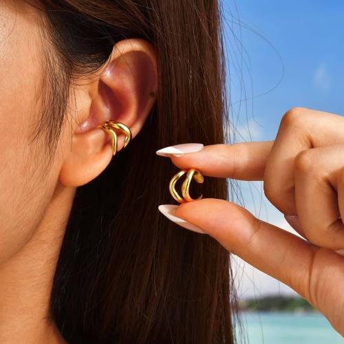 Wholesale Stainless Steel Wave Ear Clips