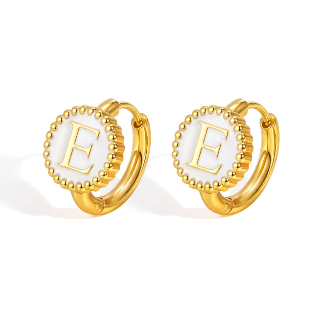 Wholesale Stainless Steel Alphabet Earrings