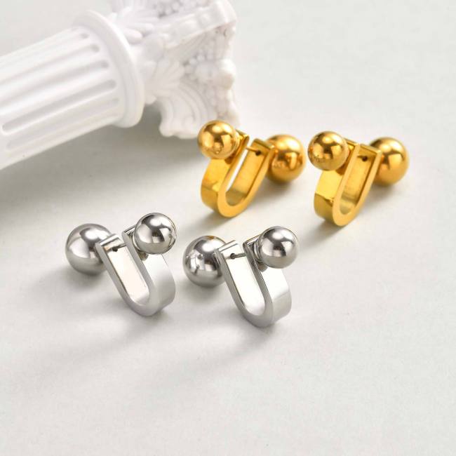 Wholesale Stainless Steel U-Shaped Fashion Earrings