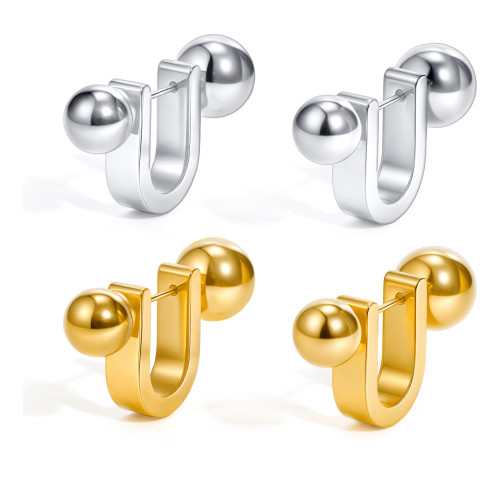 Wholesale Stainless Steel U-Shaped Fashion Earrings