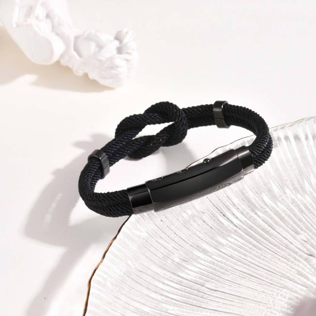 Wholesale Stainless Steel Infinity Cord Bracelet