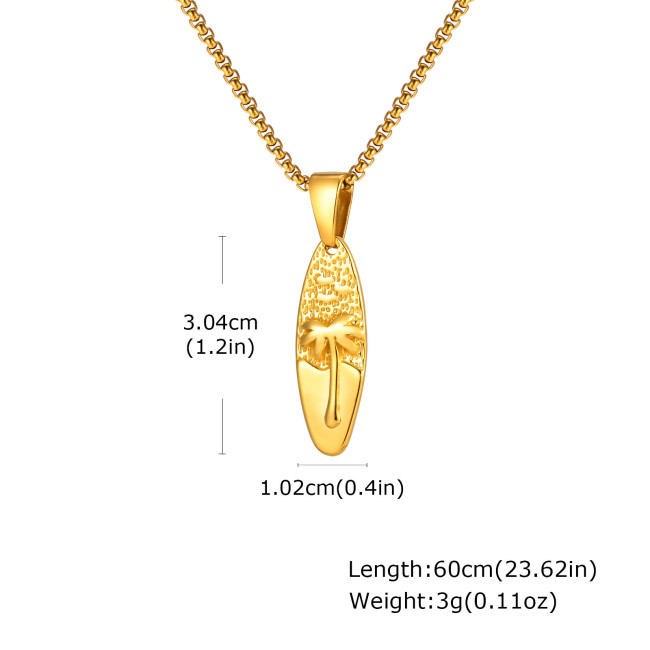 Wholesale Stainless Steel Coconut Tree Necklace