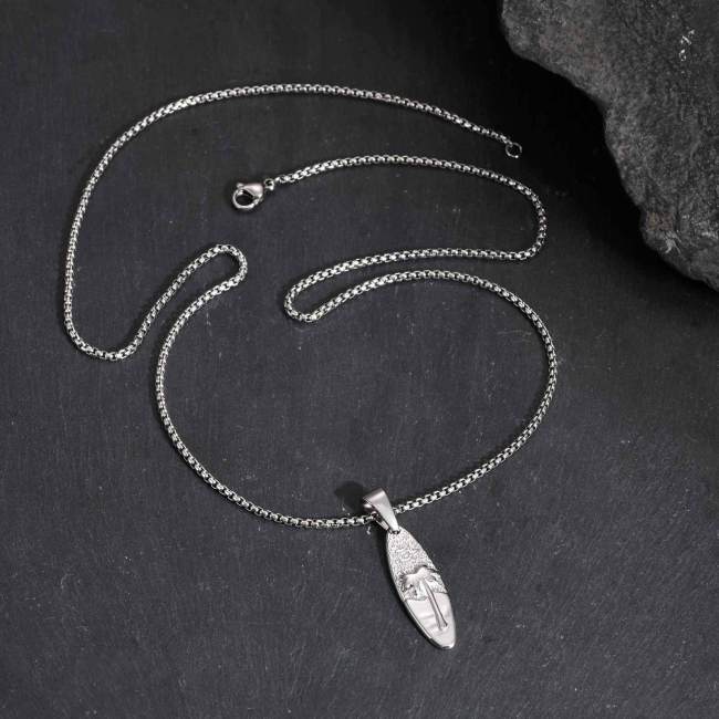 Wholesale Stainless Steel Coconut Tree Necklace