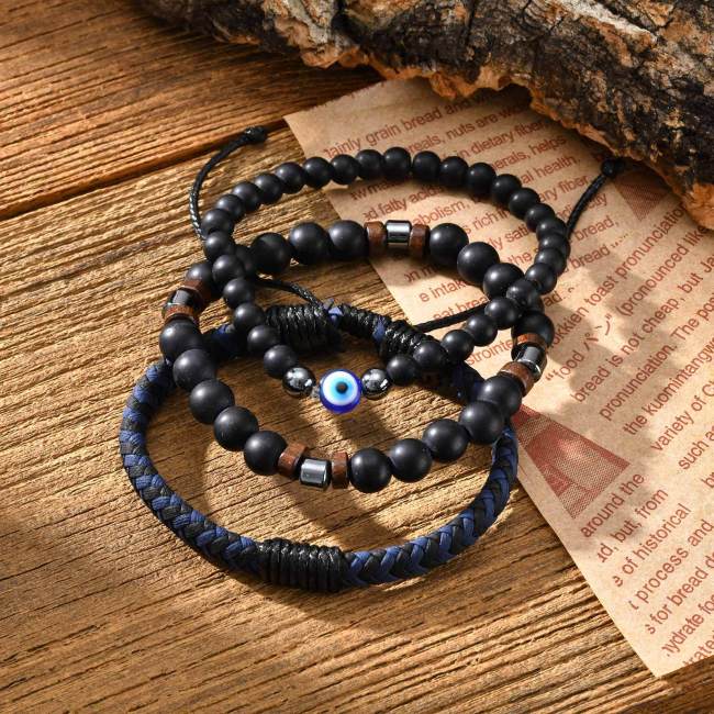 Wholesale Agate Beads Volcanic Stone Stacking Bracelet