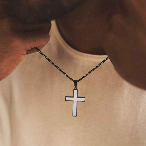 Wholesale Stainless Steel Black Cross Pendants