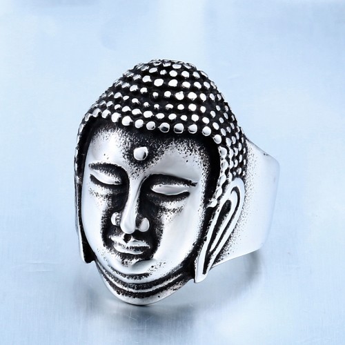 Wholesale Stainless Steel Buddha Head Ring