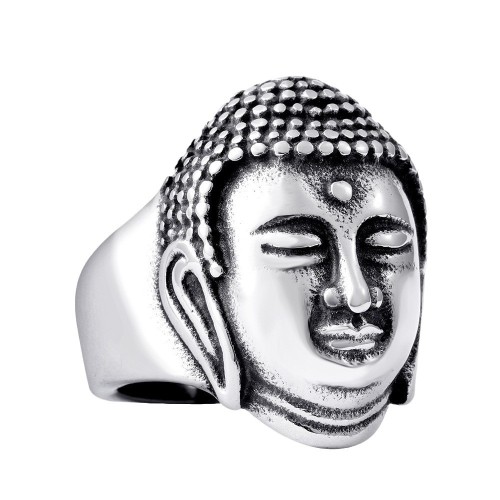 Wholesale Stainless Steel Buddha Head Ring