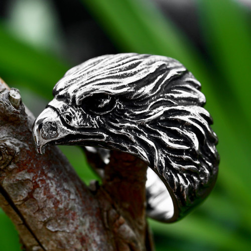 Wholesale Stainless Steel Eagle's Head Ring
