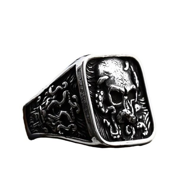 Wholesale Stainless Steel Octopus Skull Ring