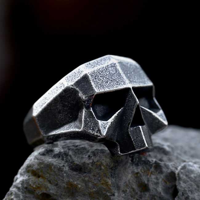 Wholesale Stainless Steel Robot Skull Rings