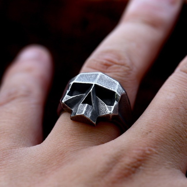 Wholesale Stainless Steel Robot Skull Rings