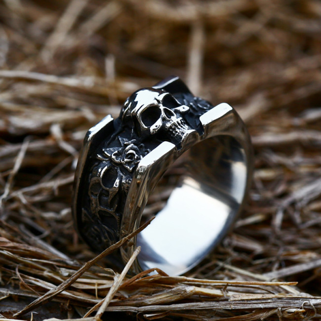 Wholesale Stainless Steel Skull Men's Ring