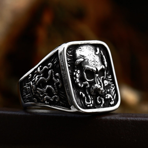 Wholesale Stainless Steel Octopus Skull Ring