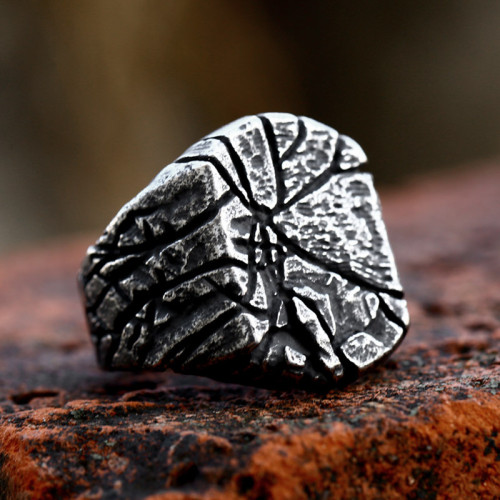 Wholesale Stainless Steel Shattered Stone Ring