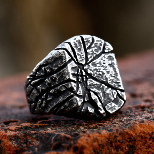 Wholesale Stainless Steel Shattered Stone Ring