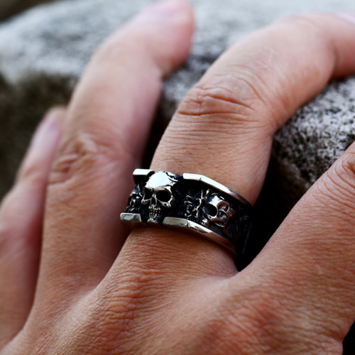 Wholesale Stainless Steel Skull Men's Ring