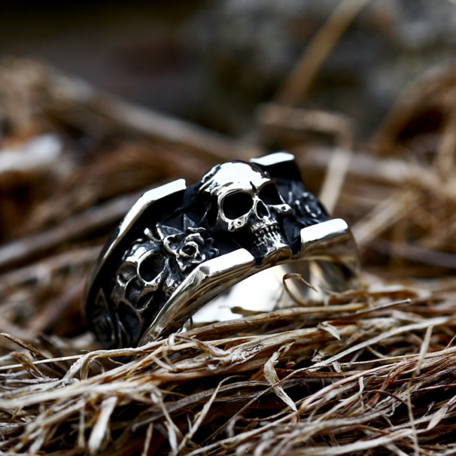 Wholesale Stainless Steel Skull Men's Ring