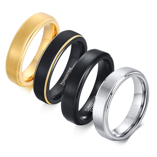 Wholesale 5mm Mens Matte Tungsten Ring