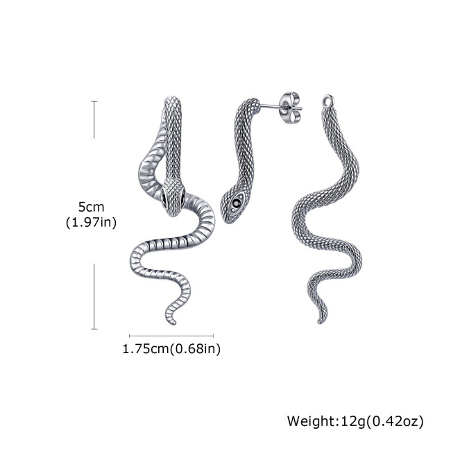 Wholesale Stainless Steel Snake Earrings