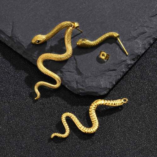 Wholesale Stainless Steel Snake Earrings