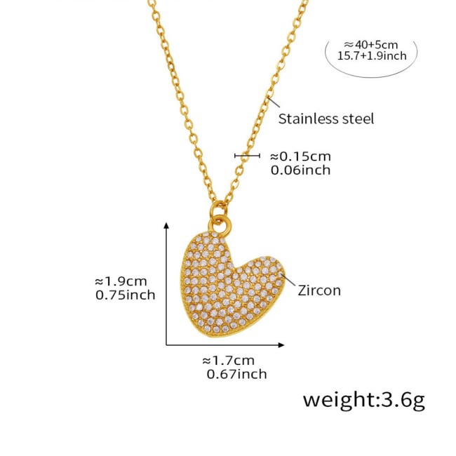 Wholesale Stainless Steel 5A CZ Initial Necklace