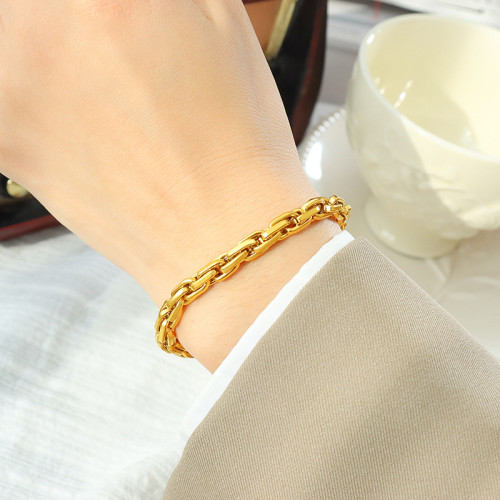 Wholesale Stainless Steel Heavyweight Double Interlocking Link Chain Bracelet