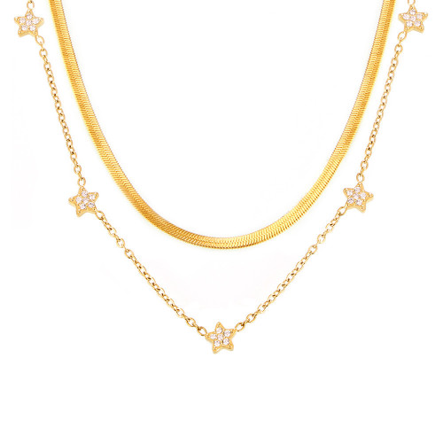 Wholesale Stainless Steel Star Clavicle Necklace