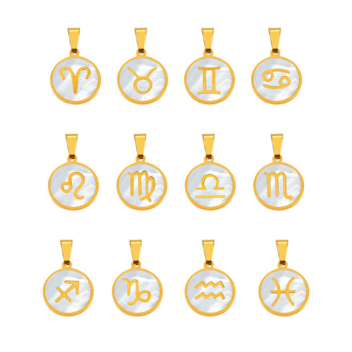 Wholesale Stainless Steel Seashell Constellation Pendant