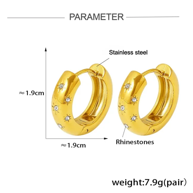 Wholesale Stainless Steel CZ Earrings