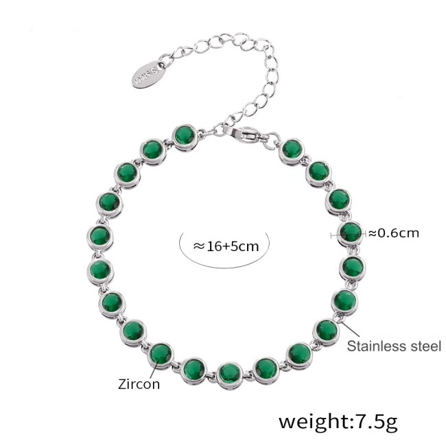 Wholesale 3A Zirconia PVD Plated Stainless Steel Jewelry Set